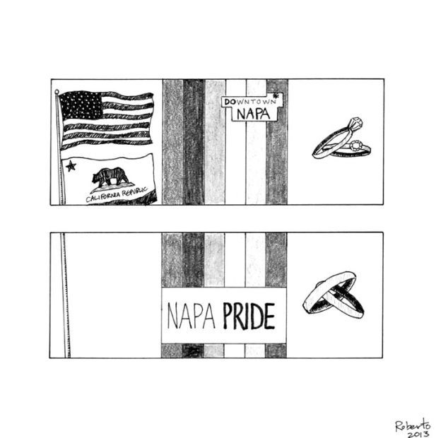 Editorial Cartoon: Same-sex marriage returns to Napa